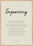 Empowering Word of Intention Framed print A1 (59.4 x 84.1 cm) Wood frame Linen paper