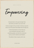 Empowering Word of Intention Framed print A1 (59.4 x 84.1 cm) Wood frame Linen paper