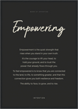 Empowering Word of Intention Framed print A2 (42 x 59.4 cm) Black frame Carbon paper