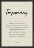 Empowering Word of Intention Framed print A2 (42 x 59.4 cm) Black frame Linen paper