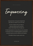 Empowering Word of Intention Framed print A2 (42 x 59.4 cm) Dark wood frame Carbon paper