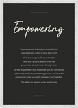 Empowering Word of Intention Framed print A2 (42 x 59.4 cm) White frame Carbon paper