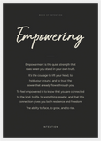 Empowering Word of Intention Framed print A2 (42 x 59.4 cm) White frame Carbon paper