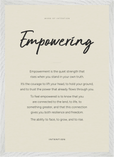 Empowering Word of Intention Framed print A2 (42 x 59.4 cm) White frame Linen paper