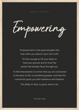 Empowering Word of Intention Framed print A2 (42 x 59.4 cm) Wood frame Carbon paper