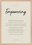 Empowering Word of Intention Framed print A2 (42 x 59.4 cm) Wood frame Linen paper