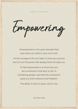 Empowering Word of Intention Framed print A2 (42 x 59.4 cm) Wood frame Linen paper