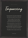 Empowering Word of Intention Framed print A3 (29.7 x 42 cm) Black frame Carbon paper