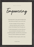 Empowering Word of Intention Framed print A3 (29.7 x 42 cm) Black frame Linen paper