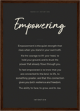 Empowering Word of Intention Framed print A3 (29.7 x 42 cm) Dark wood frame Carbon paper