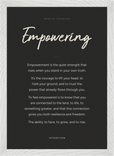 Empowering Word of Intention Framed print A3 (29.7 x 42 cm) White frame Carbon paper
