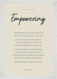Empowering Word of Intention Framed print A3 (29.7 x 42 cm) White frame Linen paper