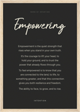 Empowering Word of Intention Framed print A3 (29.7 x 42 cm) Wood frame Carbon paper