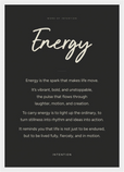 Energy Word of Intention Framed print A3 (29.7 x 42 cm) White frame Carbon paper