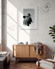 Everyday Hero Framed print 60x80 cm / 24x32″ White frame in interior
