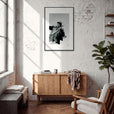 Everyday Hero Framed print 60x90 cm / 24x36″ Black frame in interior