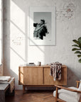 Everyday Hero Framed print 60x90 cm / 24x36″ White frame in interior