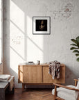 Face It Framed print 40x40 cm / 16x16″ Black frame in interior