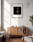 Face It Framed print 60x80 cm / 24x32″ Black frame in interior