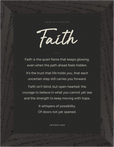 Faith Word of Intention Framed print 13x18 cm / 5x7″ Black frame Carbon paper