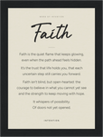 Faith Word of Intention Framed print 13x18 cm / 5x7″ Black frame Linen paper