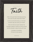 Faith Word of Intention Framed print 13x18 cm / 5x7″ Black frame Linen paper