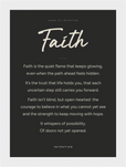 Faith Word of Intention Framed print 13x18 cm / 5x7″ White frame Carbon paper