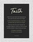 Faith Word of Intention Framed print 13x18 cm / 5x7″ White frame Carbon paper