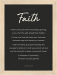 Faith Word of Intention Framed print 13x18 cm / 5x7″ Wood frame Carbon paper