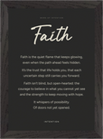 Faith Word of Intention Framed print 21x29.7 cm / 8x12" Black frame Carbon paper