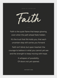 Faith Word of Intention Framed print 21x29.7 cm / 8x12" White frame Carbon paper
