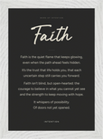 Faith Word of Intention Framed print 21x29.7 cm / 8x12" White frame Carbon paper