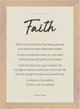 Faith Word of Intention Framed print 21x29.7 cm / 8x12" Wood frame Linen paper