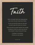 Faith Word of Intention Framed print 30x40 cm / 12x16″ Wood frame Carbon paper