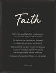 Faith Word of Intention Framed print 60x80 cm / 24x32″ Black frame Carbon paper