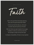 Faith Word of Intention Framed print 60x80 cm / 24x32″ White frame Carbon paper