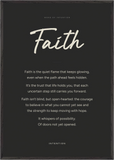 Faith Word of Intention Framed print 70x100 cm / 28x40″ Black frame Carbon paper