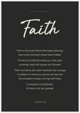 Faith Word of Intention Framed print 70x100 cm / 28x40″ White frame Carbon paper