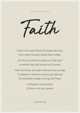 Faith Word of Intention Framed print 70x100 cm / 28x40″ White frame Linen paper