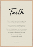 Faith Word of Intention Framed print 70x100 cm / 28x40″ Wood frame Linen paper