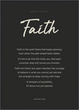 Faith Word of Intention Framed print A1 (59.4 x 84.1 cm) Black frame Carbon paper