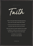 Faith Word of Intention Framed print A1 (59.4 x 84.1 cm) Black frame Carbon paper