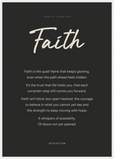 Faith Word of Intention Framed print A1 (59.4 x 84.1 cm) White frame Carbon paper