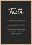 Faith Word of Intention Framed print A1 (59.4 x 84.1 cm) Wood frame Carbon paper