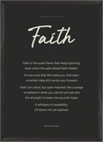 Faith Word of Intention Framed print A2 (42 x 59.4 cm) Black frame Carbon paper
