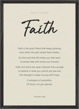 Faith Word of Intention Framed print A2 (42 x 59.4 cm) Black frame Linen paper