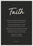 Faith Word of Intention Framed print A2 (42 x 59.4 cm) White frame Carbon paper