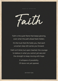 Faith Word of Intention Framed print A2 (42 x 59.4 cm) Wood frame Carbon paper