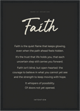 Faith Word of Intention Framed print A3 (29.7 x 42 cm) Black frame Carbon paper