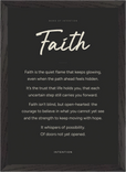 Faith Word of Intention Framed print A3 (29.7 x 42 cm) Black frame Carbon paper